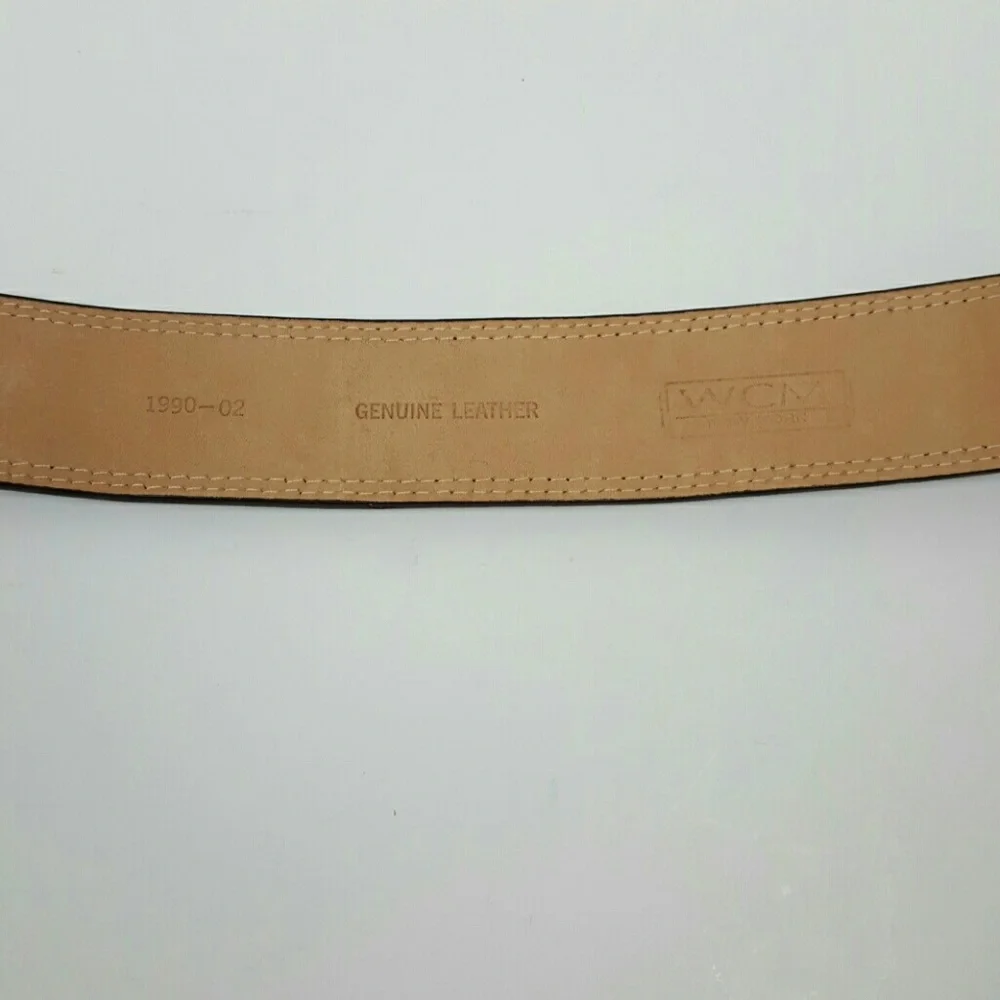 Vintage WCM New York brown genuine leather belt